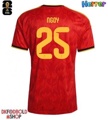 Belgien Nathan Ngoy #25 Hjemmebanetrøje VM 2026 Kort ærmer
